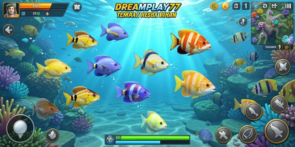 Tampilan gameplay seru dalam permainan Tembak Ikan.