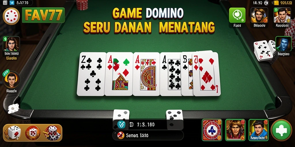 Tangkapan layar gameplay seru domino di FAV77.