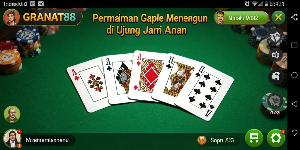 Screenshot gameplay seru dari GRANAT88 yang menunjukkan strategi Gaple.