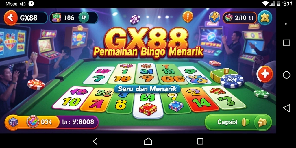Screenshot gameplay GX88 menampilkan suasana permainan Bingo yang seru.