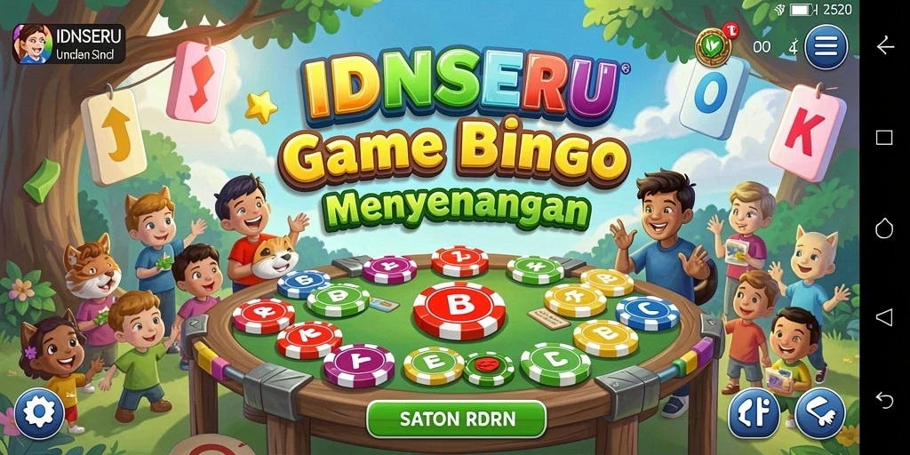 Tampilan gameplay Bingo yang seru dan interaktif di IDNSERU.