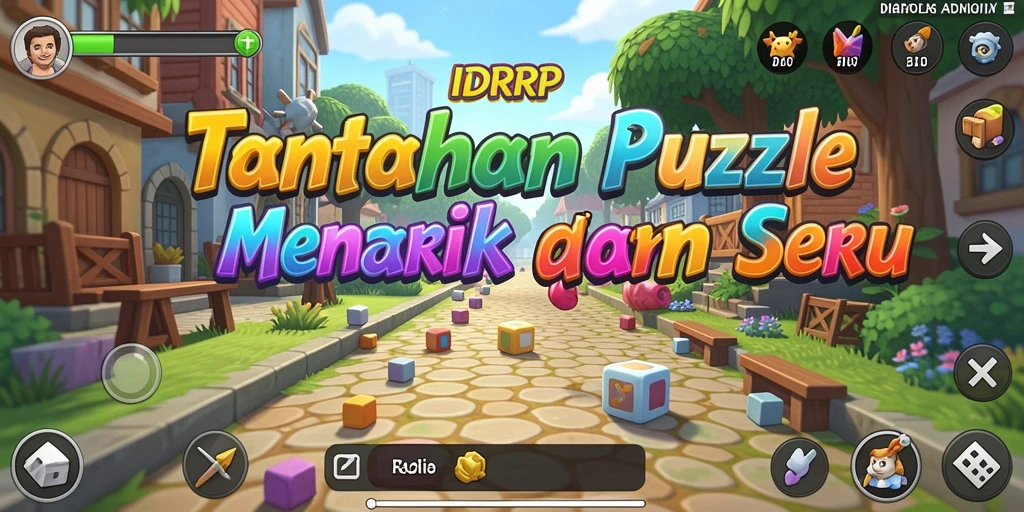 Screenshot gameplay IDRRP menampilkan serunya menyelesaikan puzzle.