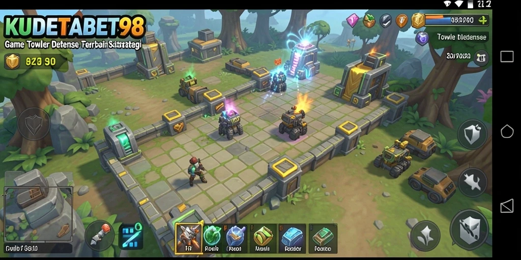 Tampilan menarik dari gameplay Tower Defense KUDETABET98.