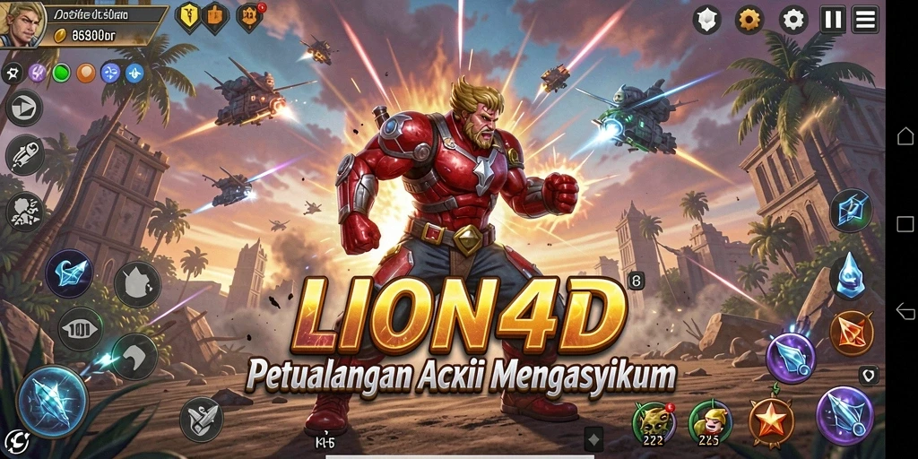 Screenshot gameplay LION4D menampilkan aksi yang mendebarkan.