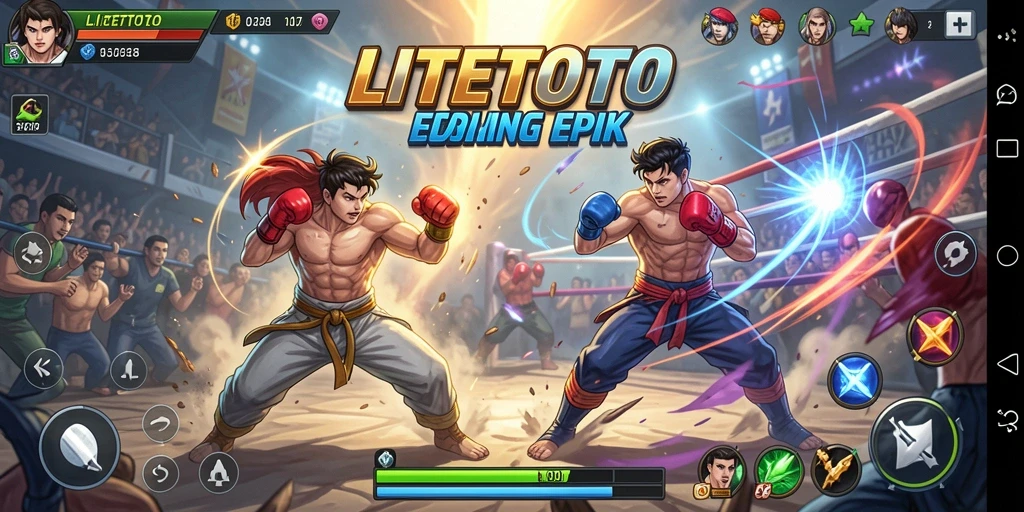 Tampilan gameplay LITETOTO yang menegangkan dan seru.
