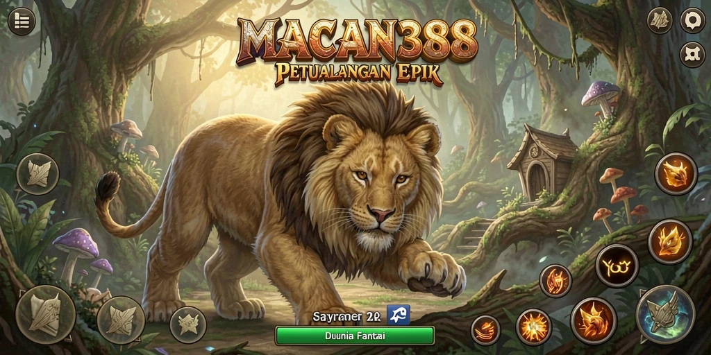 Tangkapan layar gameplay <strong>MACAN388</strong> menunjukkan petualangan seru dalam dunia fantasi.