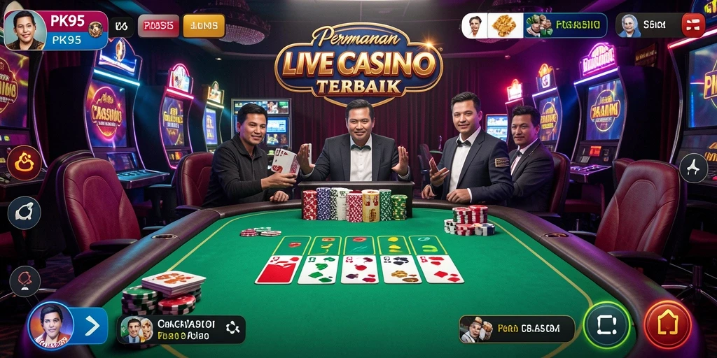 Tampilan gameplay Live Casino yang memukau dan interaktif.