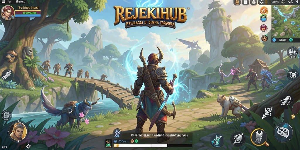 Tampilan gameplay menarik di dunia fantasi ARPG REJEKIHUB.