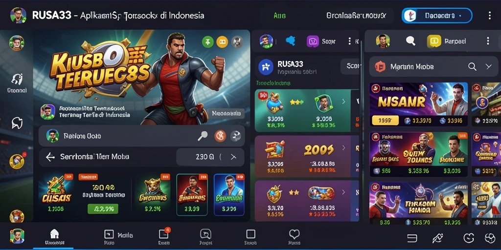 Tampilan gameplay RUSA33 saat memasang taruhan olahraga.