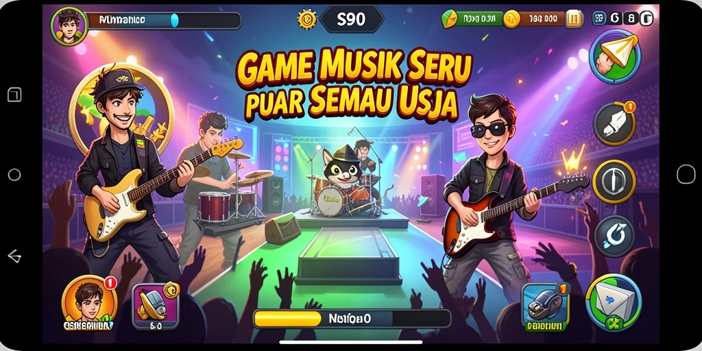 Screenshot S80 menunjukkan pengalaman bermain musik yang menyenangkan.