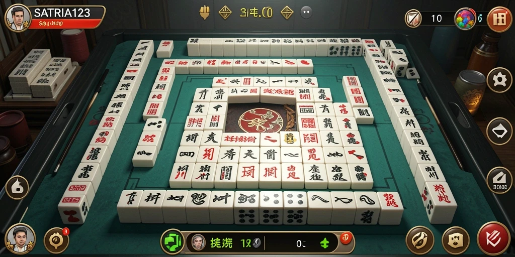 Gameplay Mahjong di SATRIA123 dengan desain yang menarik.