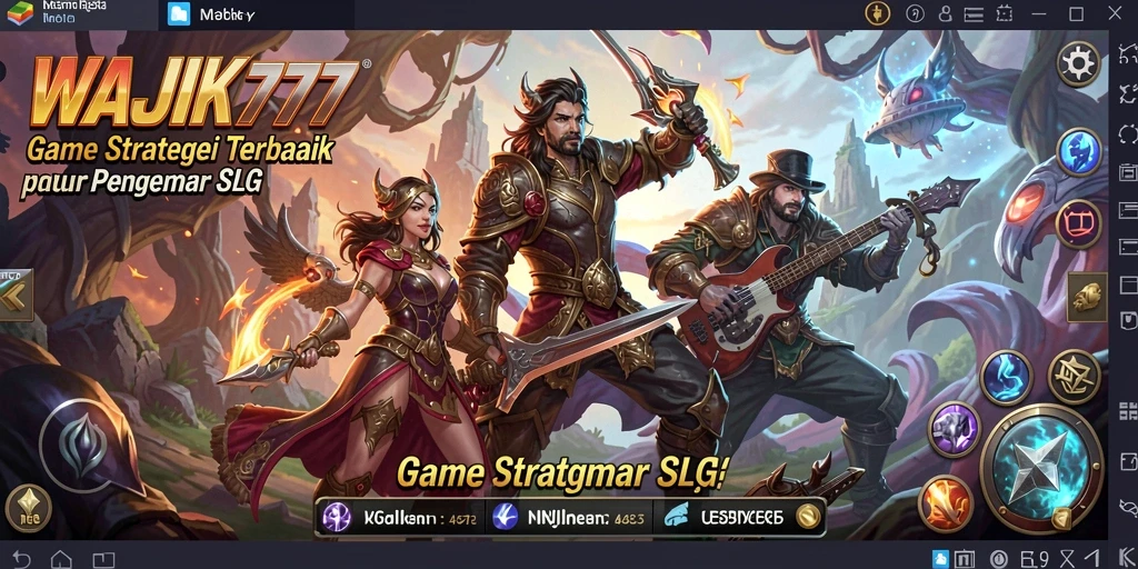 Tampilan gameplay <strong>WAJIK777</strong> menunjukkan pertempuran strategis yang mengasyikkan.